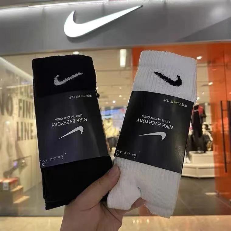 NIKE耐克正品袜子男保暖纯棉毛巾底棉袜女中筒袜篮球袜运动长筒袜