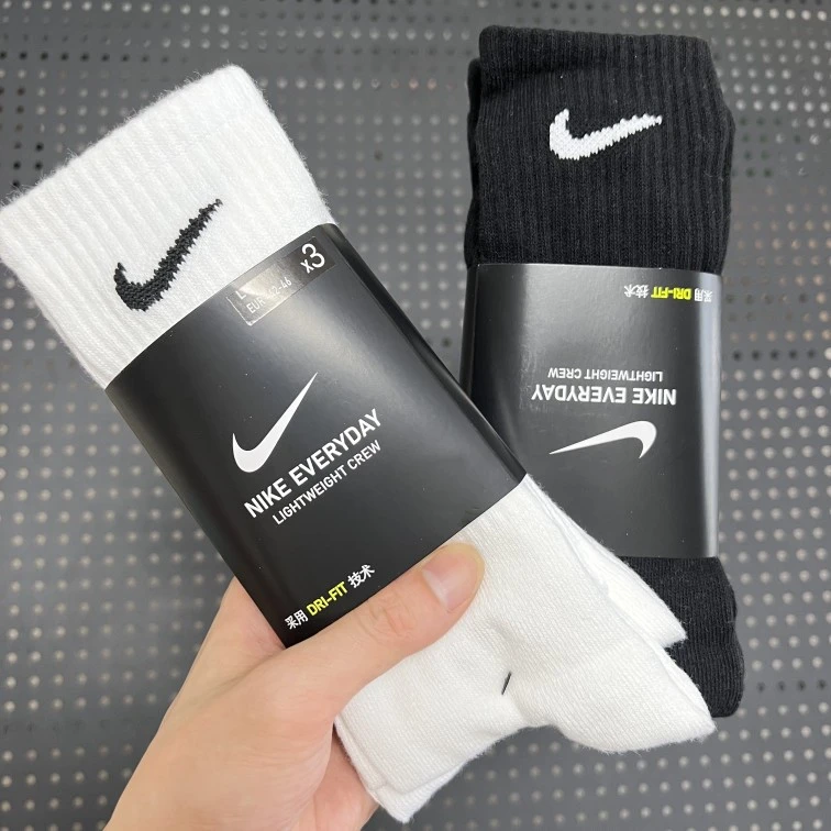NIKE耐克正品袜子男保暖纯棉毛巾底棉袜女中筒袜篮球袜运动长筒袜