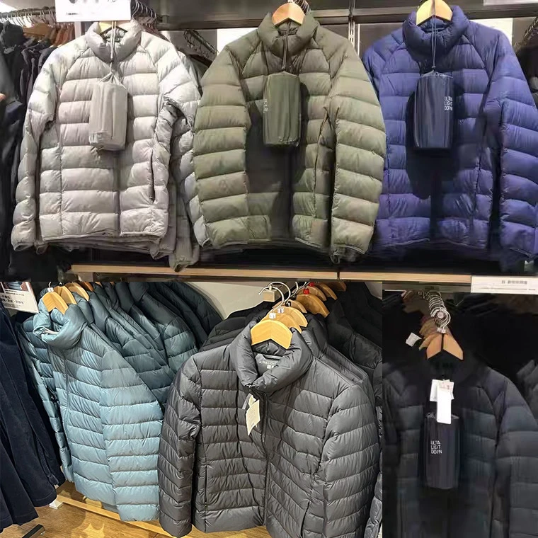 波司断码日本u家轻薄羽绒羽绒服服男立领90白绒内胆2022新款男生