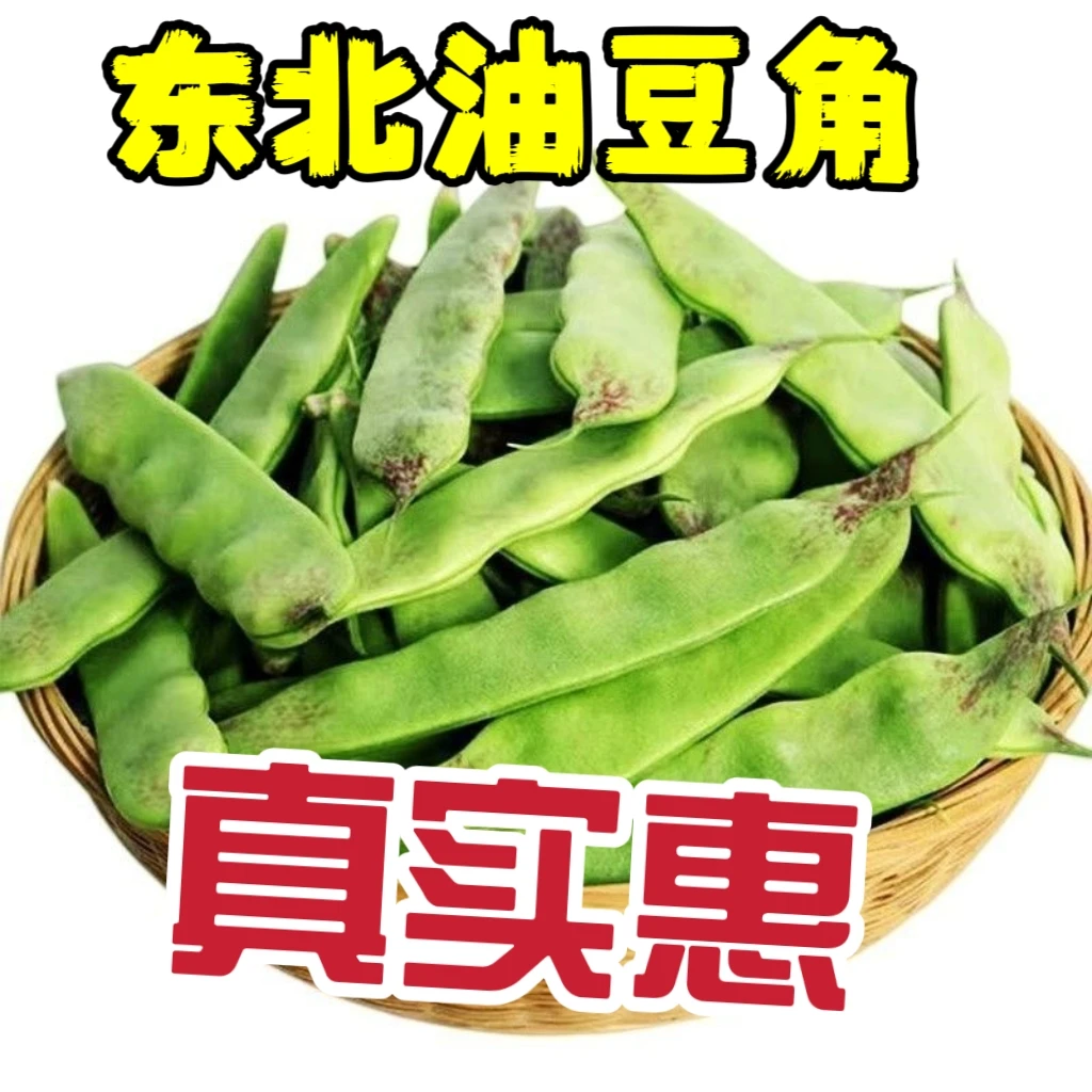 正宗东北油豆角新鲜采摘当天发货一点红面豆角九月青整箱包邮