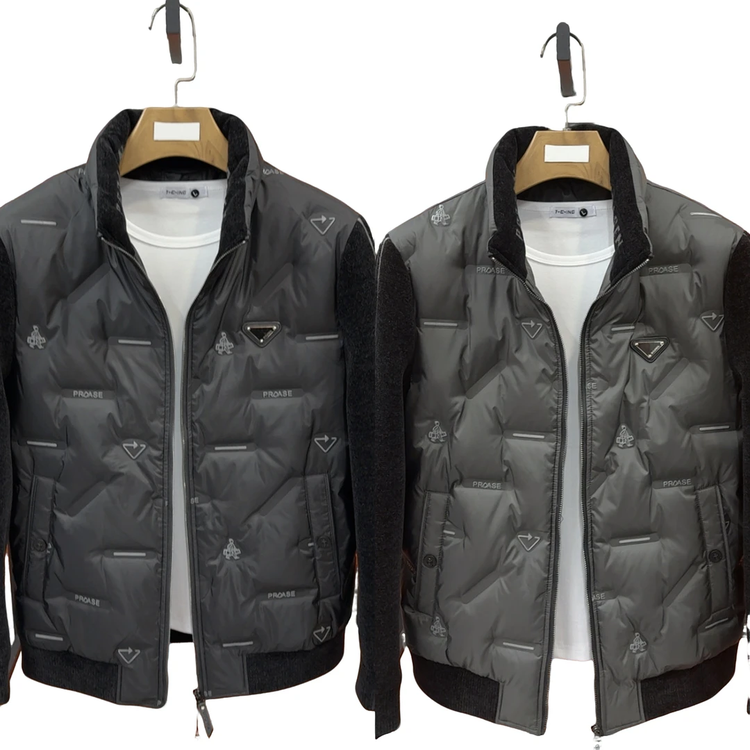 秋冬季新款18618男士休闲时尚百搭轻奢立领拉链保暖夹克上衣外套