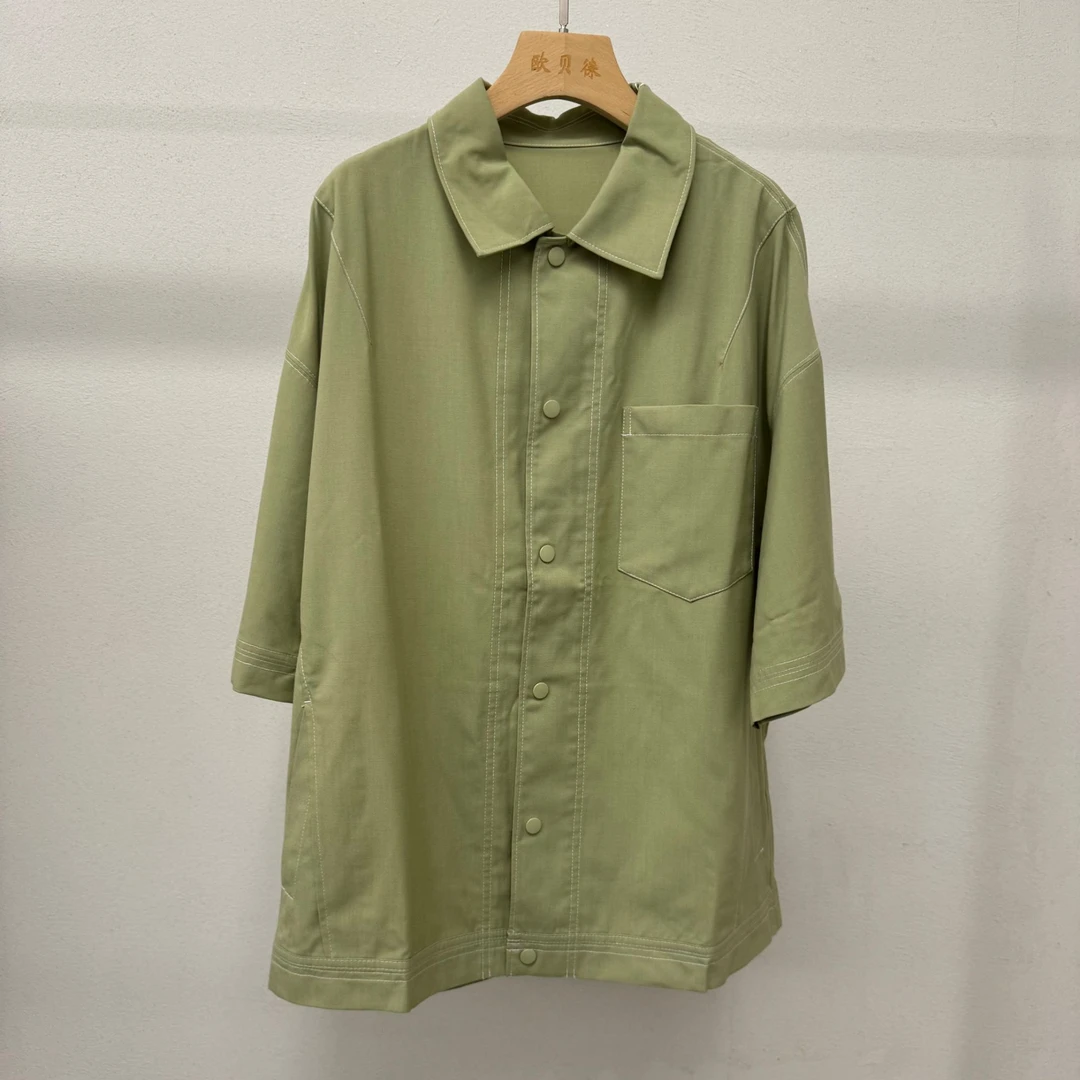 510-2090510秋款段袖搭配外套衬衣