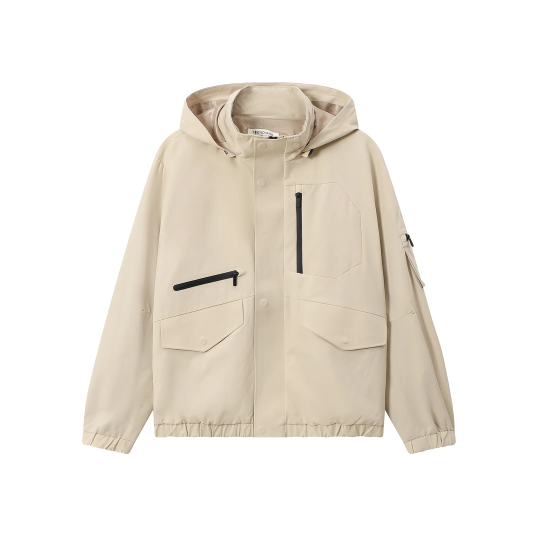 014--1092310简约连帽开衫外套