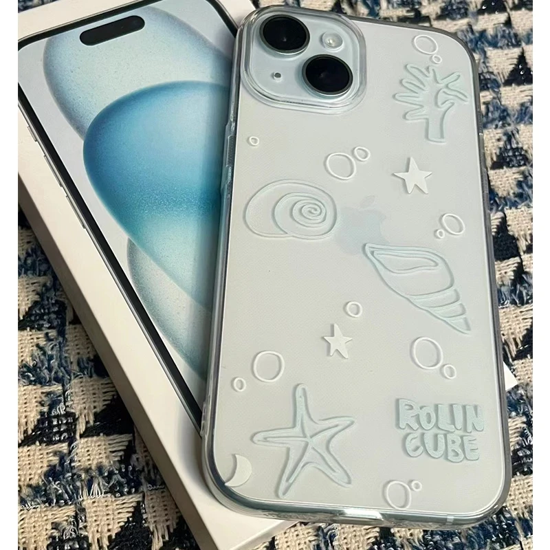 线条海底适用苹果手机壳小米华为透明OPPO软VIVO红米荣耀一加防摔