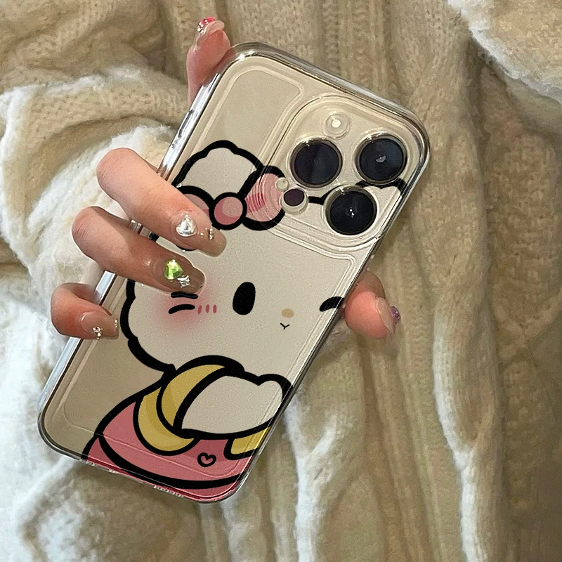 情侣凯蒂猫帕恰狗适用苹果小米华为OPPO/VIVO/红米荣耀透明手机壳