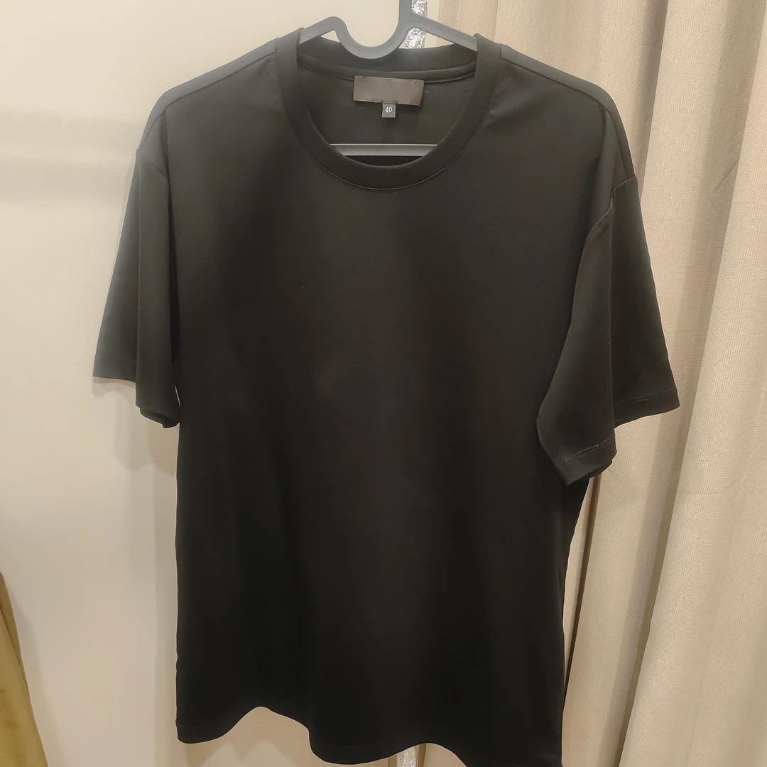 男款经典圆领套头双纱双面丝光棉T恤306232