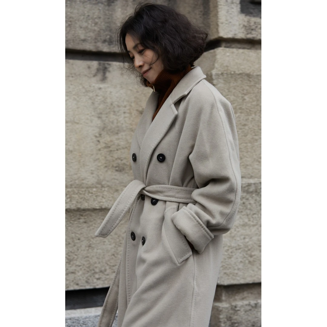 长款101801秋冬经典时尚单面羊绒大衣MA3SYGZ0136