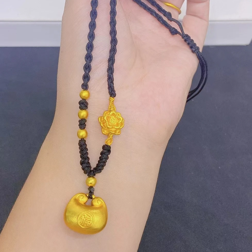 铜合金吊坠 时尚编绳挂坠+小胖福