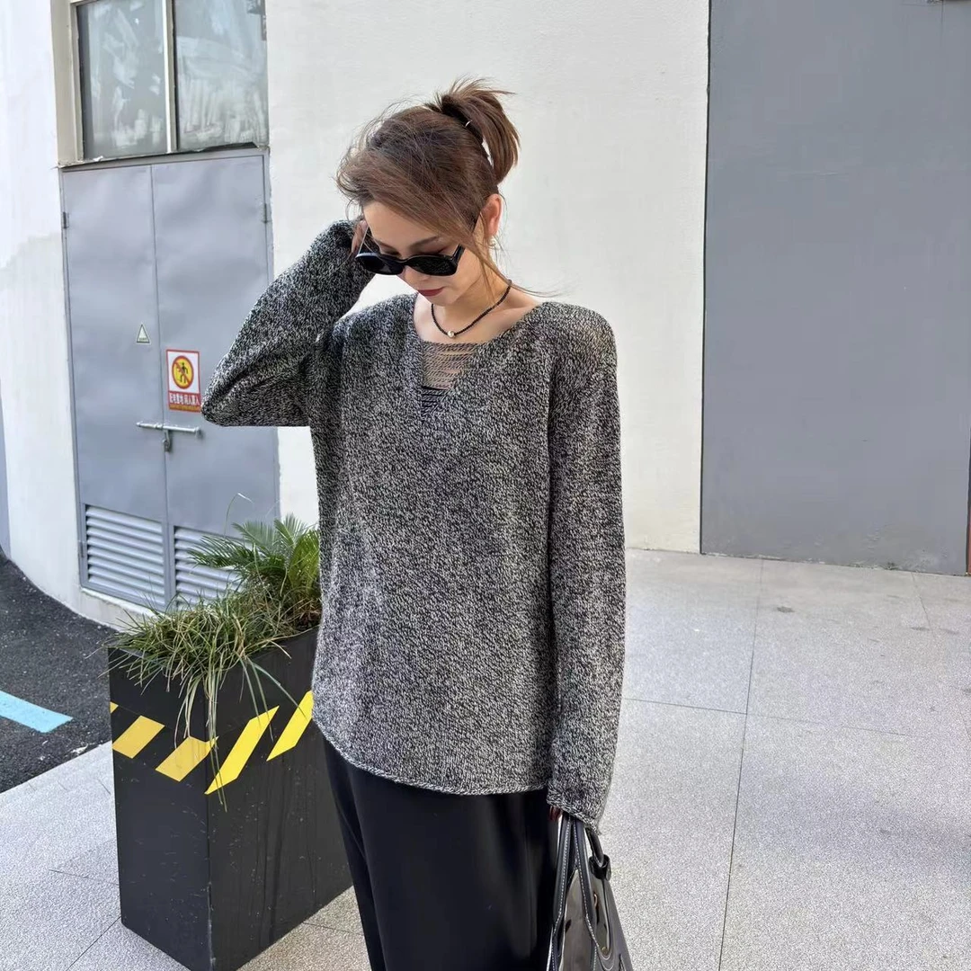 【瑶瑶】秋季新款上新针织毛衣简约减龄款  YY2090