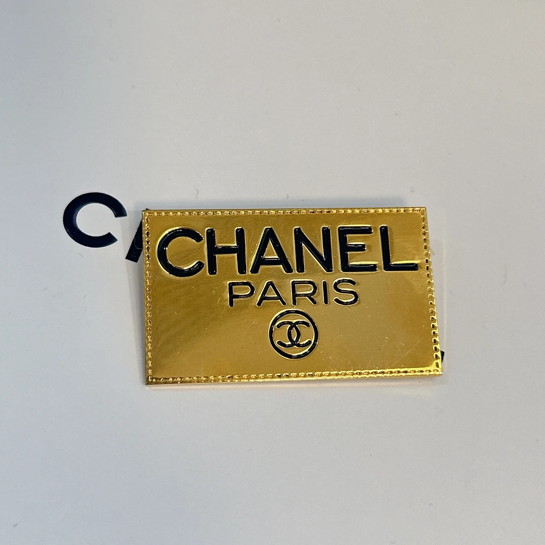 95新 Chanel/香奈儿 Chanel vintage香奈儿中古铭牌胸针