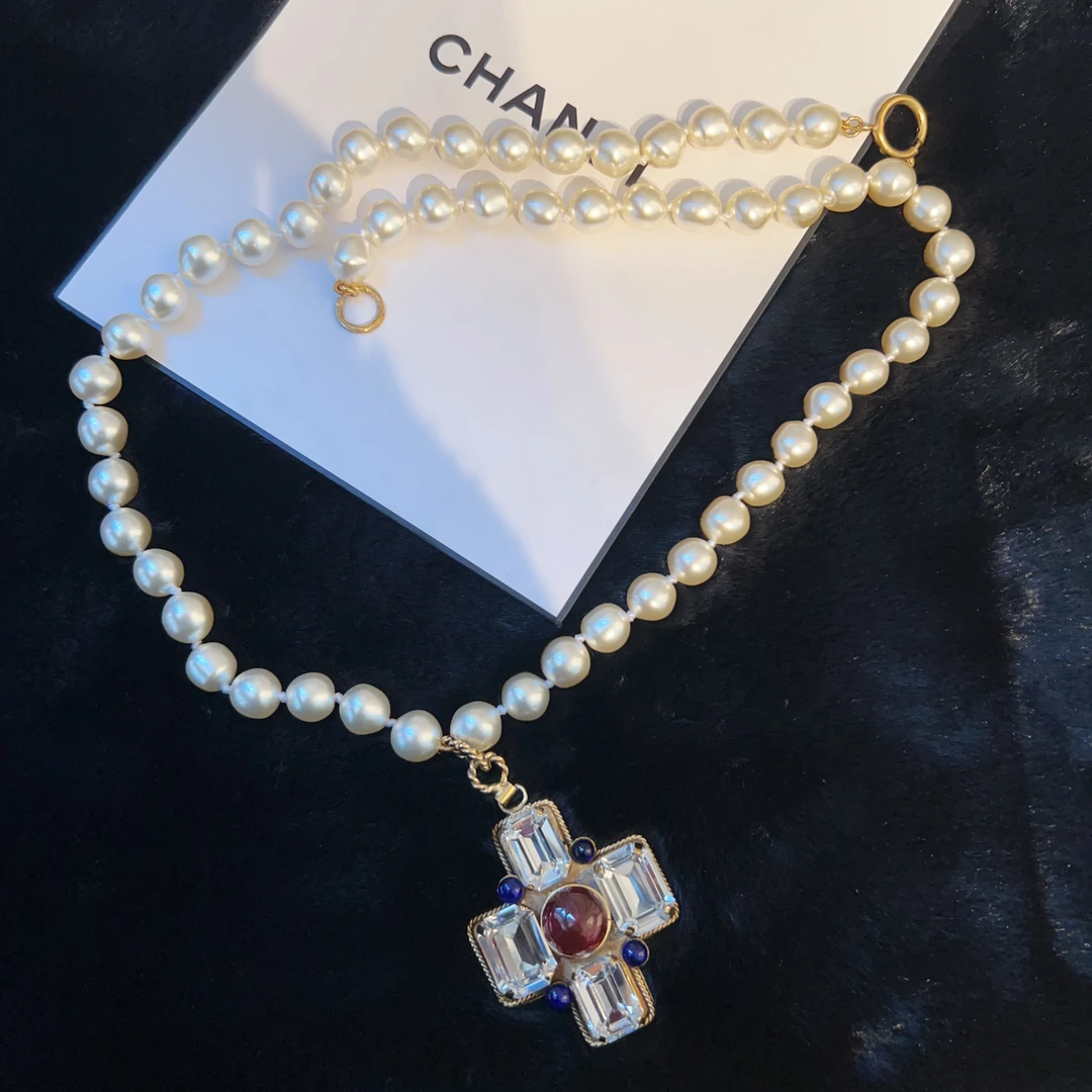 95新 Chanel/香奈儿 Chanel vintage香奈儿中古珍珠项链