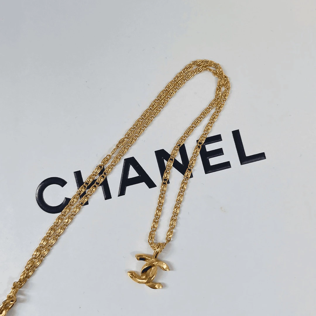 95新 Chanel/香奈儿 Chanel vintage香奈儿中古双c锁骨链