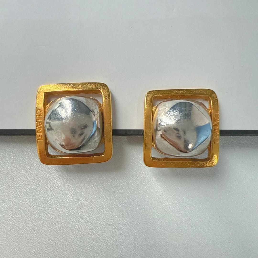 95新 Chanel/香奈儿 Chanel vintage香奈儿中古陨石耳夹