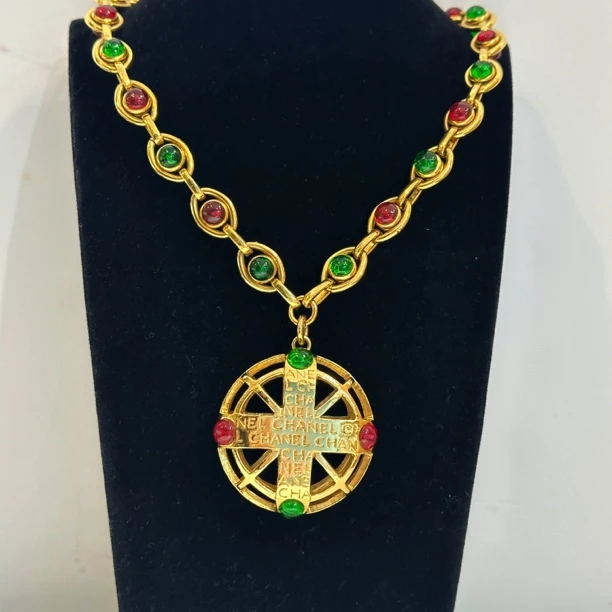 95新 Chanel/香奈儿 Chanel vintage香奈儿中古康鹏星球琉璃项链