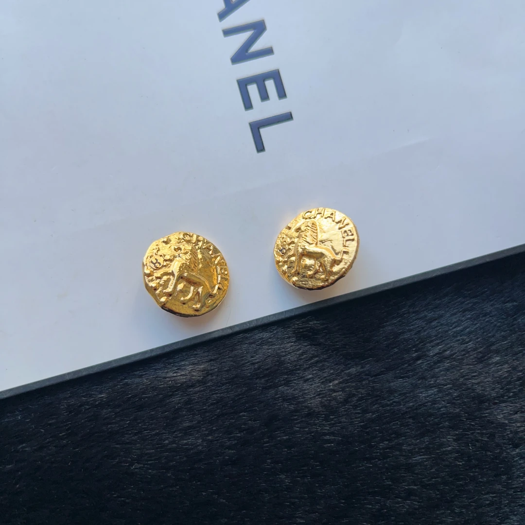 95新 Chanel/香奈儿 Chanel vintage香奈儿中古狮子耳夹