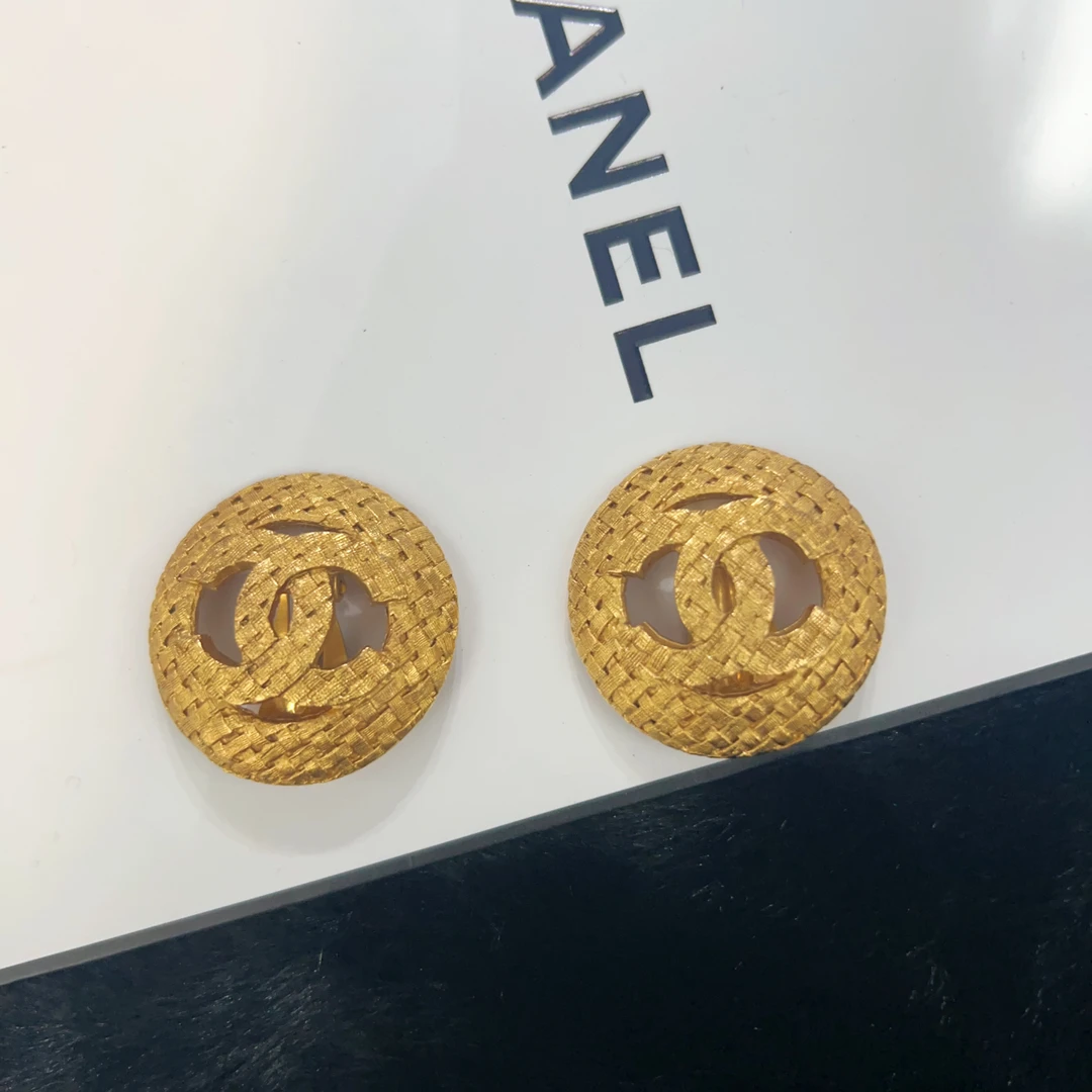 95新 Chanel/香奈儿 Chanel vintage香奈儿中古编织耳夹