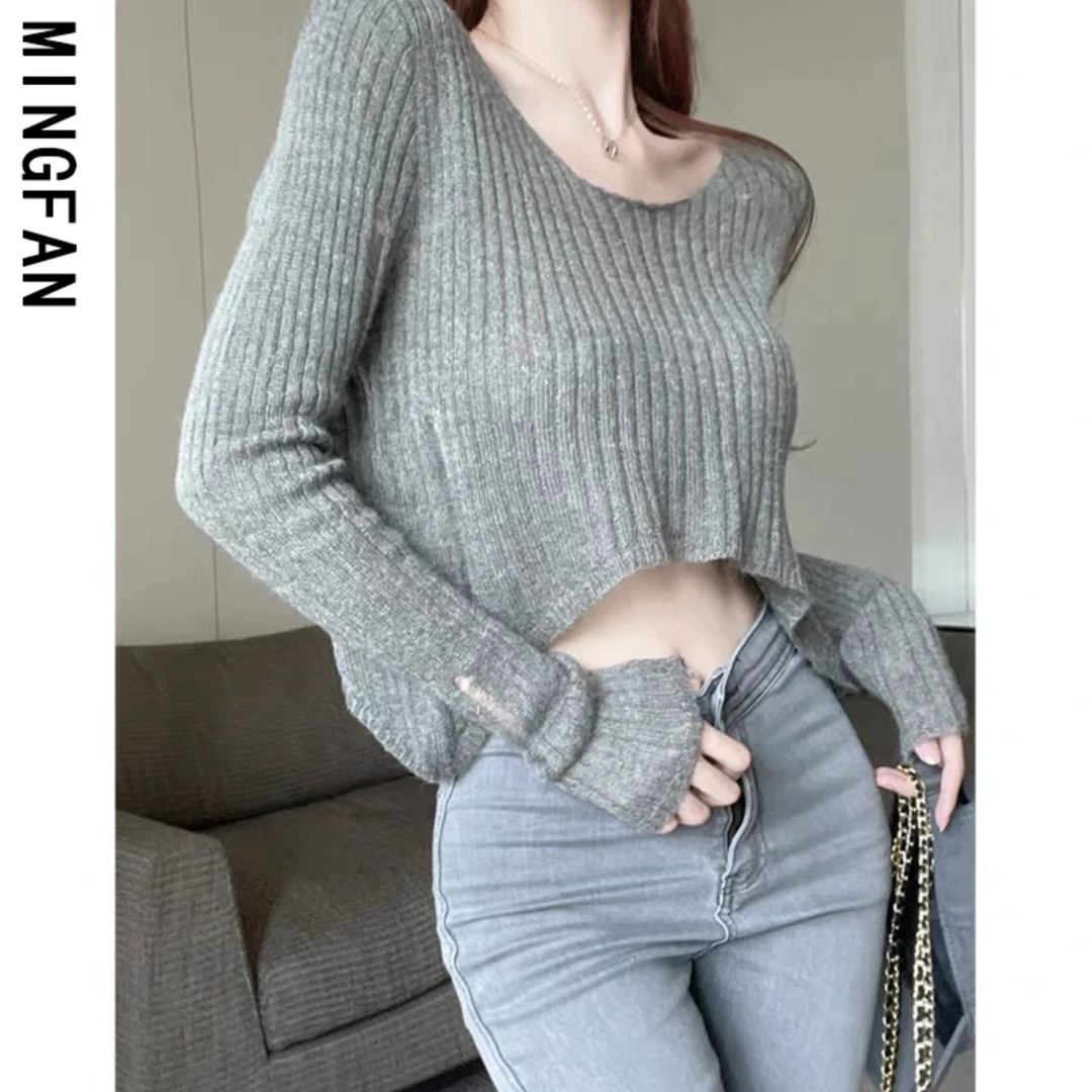 初七服饰默认微瑕女装修身显瘦气质长袖小众秋冬设计感辣妹时尚