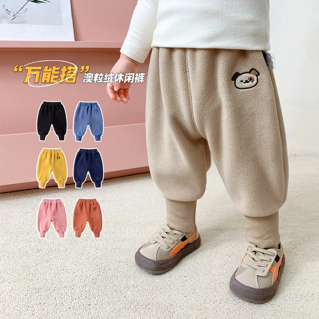 【嘟嘟家】【现货】儿童奥利绒长裤秋冬休闲裤洋气FSG592DCK087