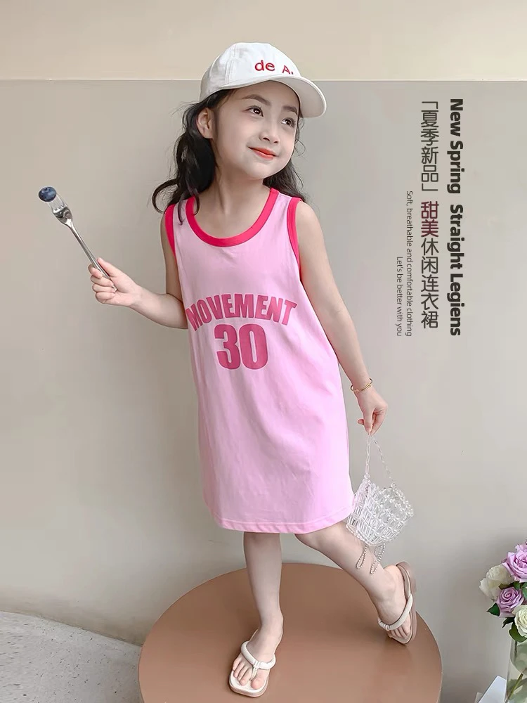 女童连衣裙2025夏季宝宝儿童纯棉薄款背心裙子小女孩洋气公主童装