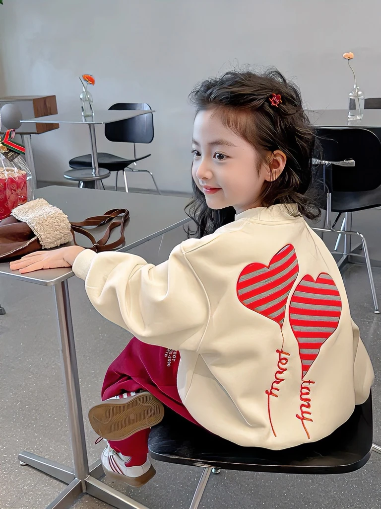 女童卫衣春秋装2025新款童装儿童秋季网红女宝宝套头衫中大童上衣