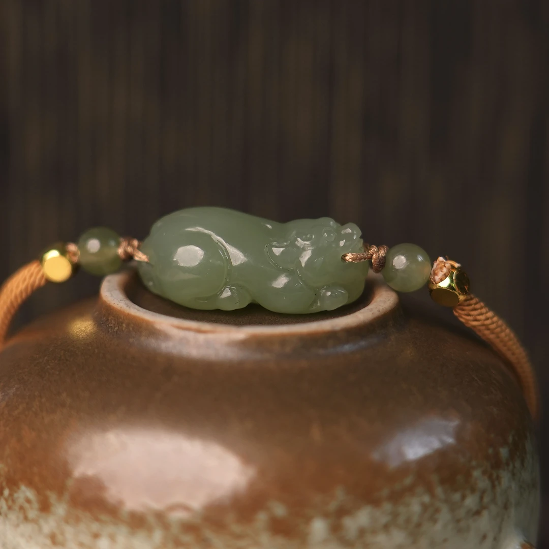 和和美玉 和田玉貔貅手绳 国风百搭女款