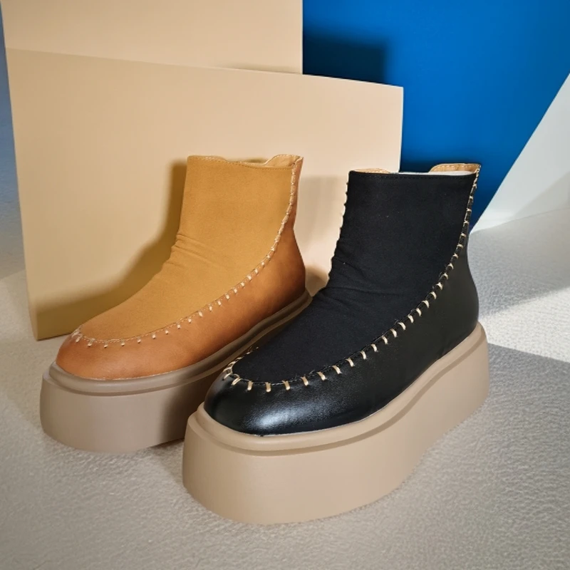 女款秋季高鞋厚底高帮鞋-6630