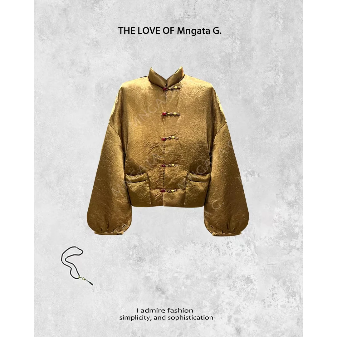 MNGATA G.宫小妍 【金缕衣】秋冬新中式中国风鹅绒短外套23102224