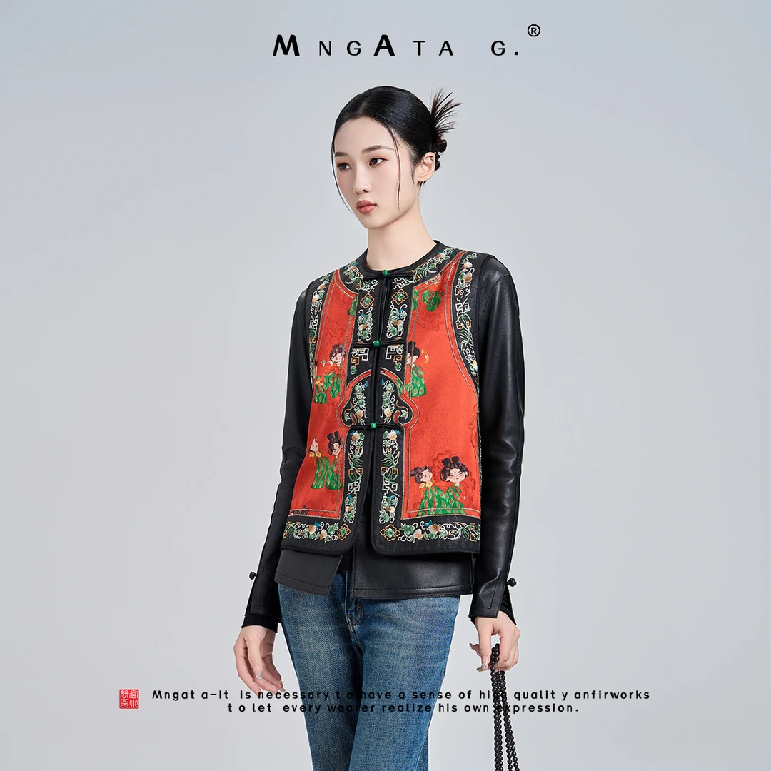MNGATA G.宫小妍【如意唐人图】早秋新中式中国风坎肩马甲X280240