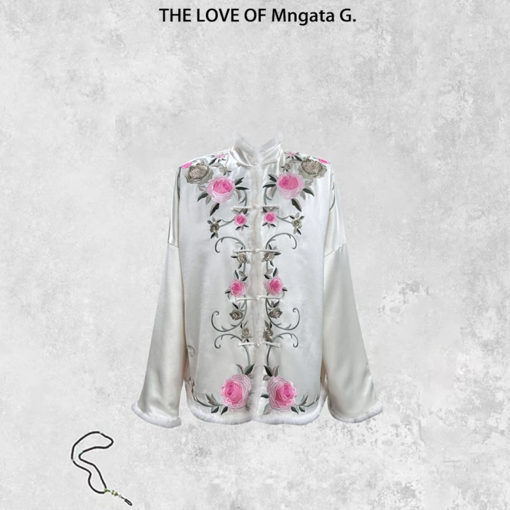 MNGATA G.宫小妍  【雪绒花】新中式国风刺绣拼接古风外套3091413