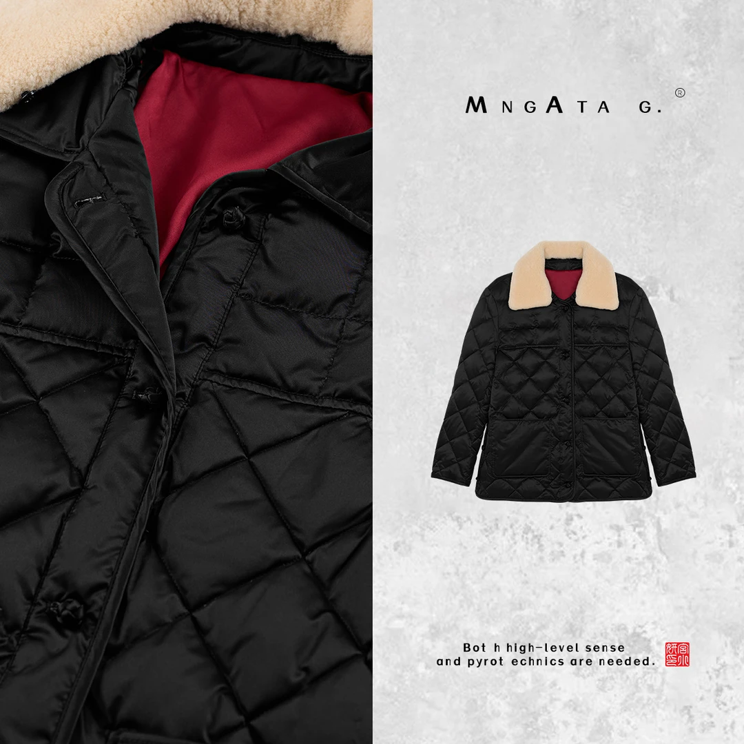 宫小妍【曼奢·方寸之间】羊毛新中式鹅绒服秋冬X280468