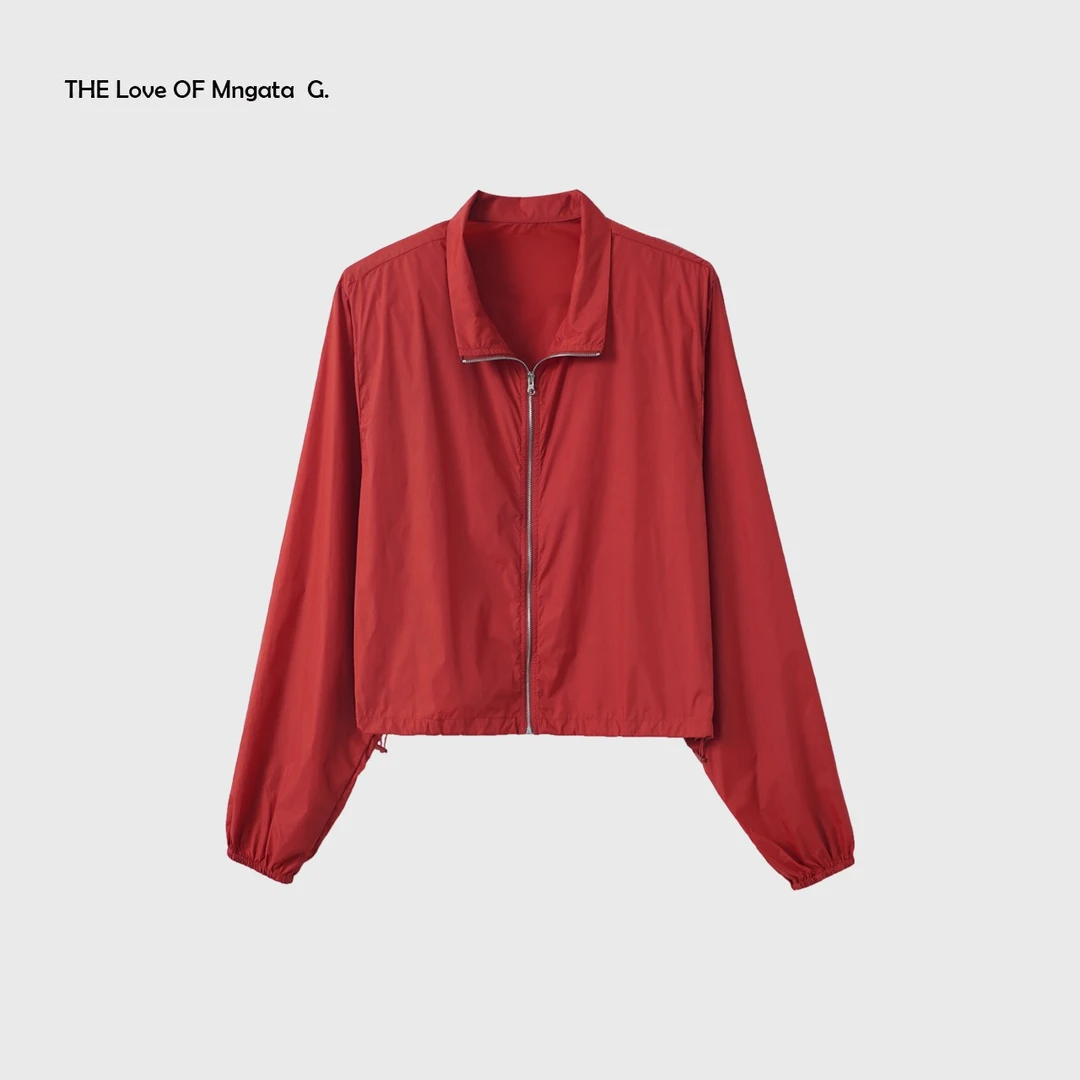 MNGATA G.宫小妍 时尚夏款透气短款立领户外轻薄防晒外套23041601