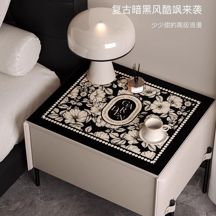 床头柜防尘垫现代轻奢皮革床头柜垫子防水免洗柜子盖布垫布防水