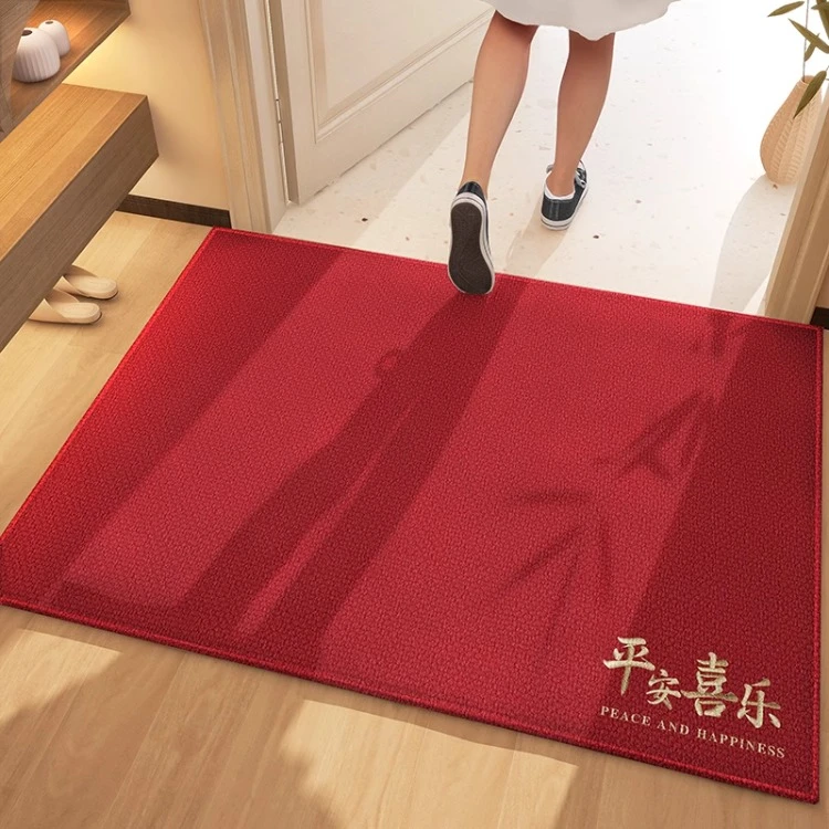入户门地垫喜庆进门地毯乔迁新居门垫红色门口脚垫高端大气门前垫