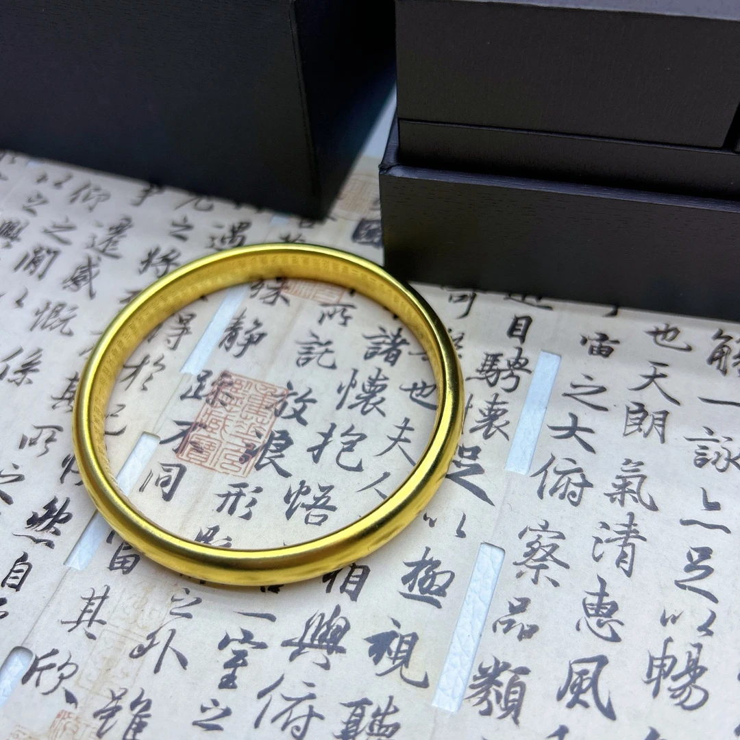 合金手镯 古法亚光般若心经手镯