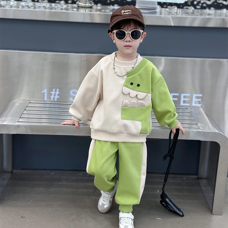 男童春装套装2024新款童装男宝宝春秋洋气儿童小男孩春季两件套潮