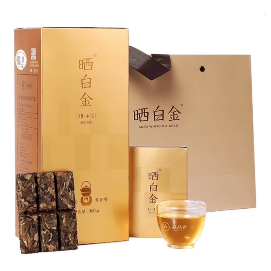 品品香白茶（晒白金1841紧压寿眉整箱十条装）
