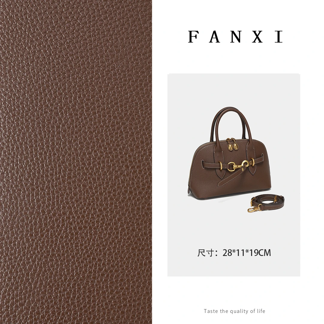 FANXI/凡喜质感大众轻奢通勤手提包F9188棕色