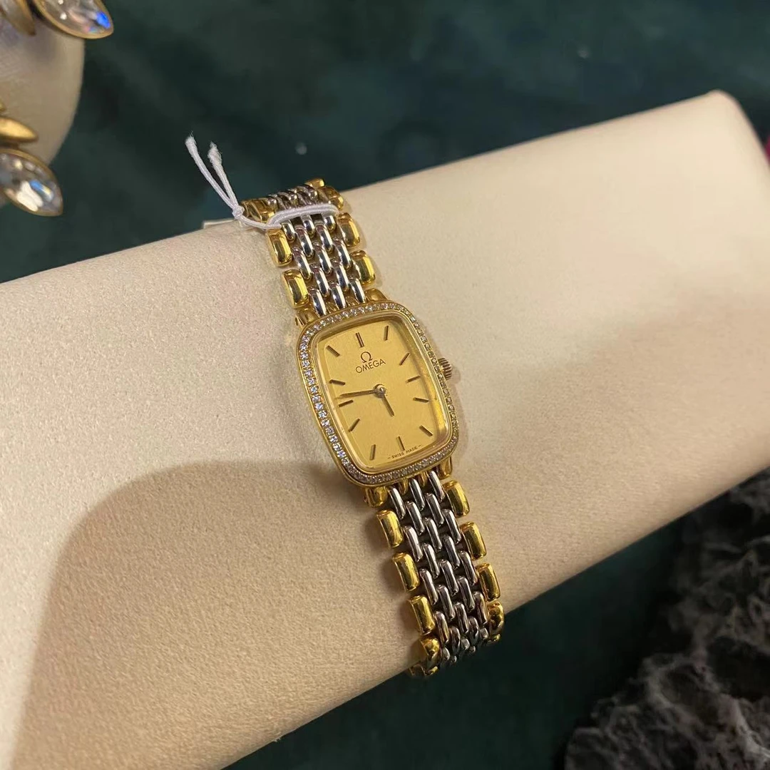 95新 Omega/欧米茄 -166中古/间金表带/17.6mm/女表