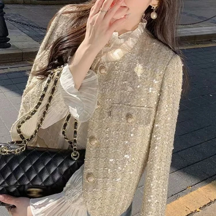 小香风外套女春秋2024春季新款设计感名媛气质百搭小个子外套女