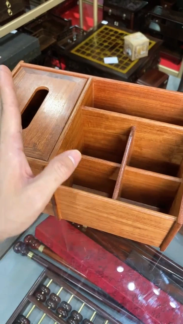 【闪购商品】花梨木类家具素面收纳盒/个@@CH0421TZ