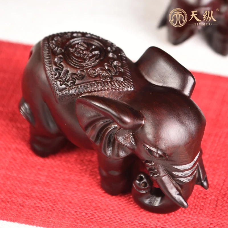 黑檀木18cm超大象摆件/个-XCP2196TZ