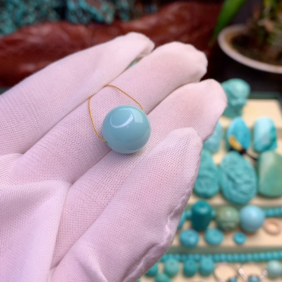 绿松石配珠未镶嵌形**离