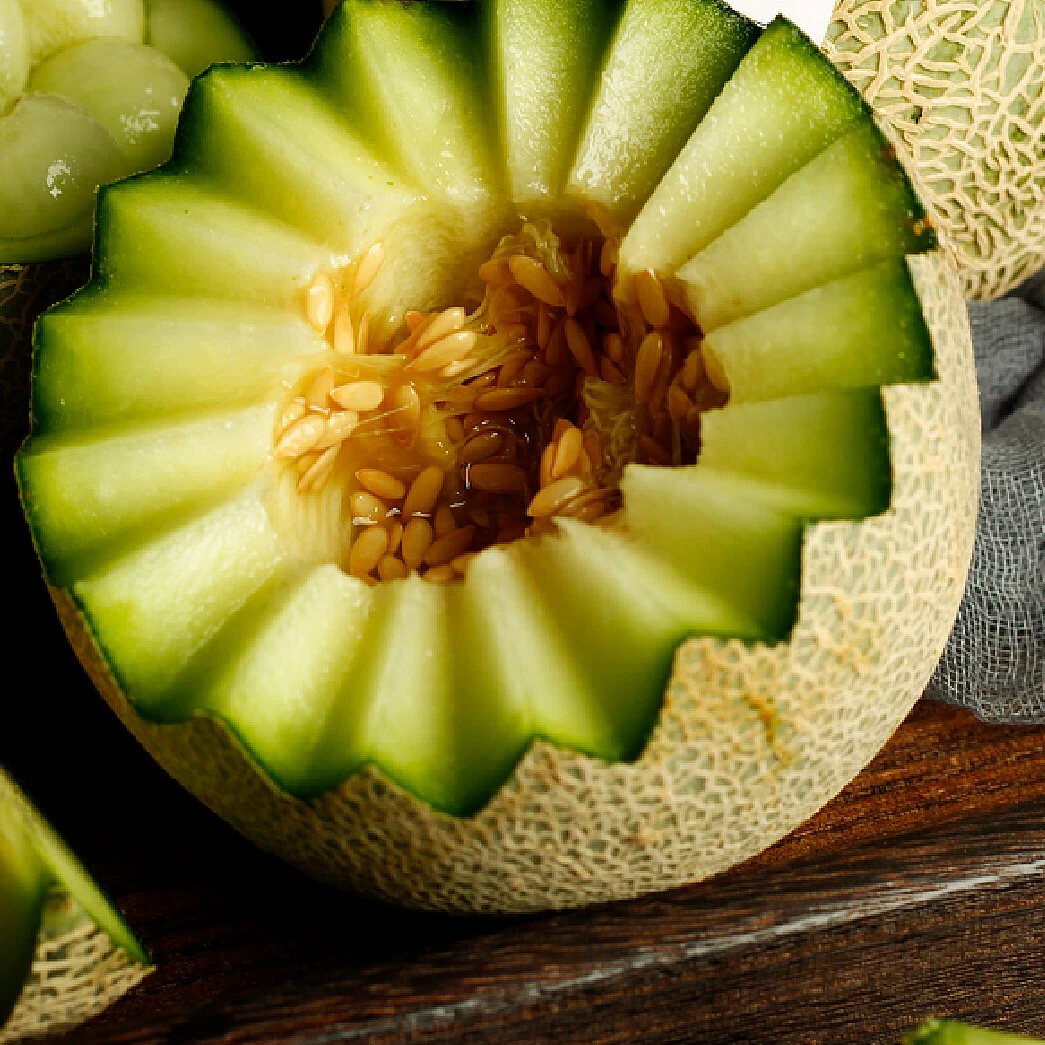 【散装】【G】 新到翡翠蜜网纹瓜（份/3颗）/仅限太原六城区榆次可拍