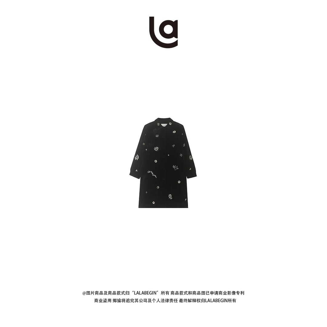 La La Begin“馥白”丝绒刺绣钉珠重工高定外套