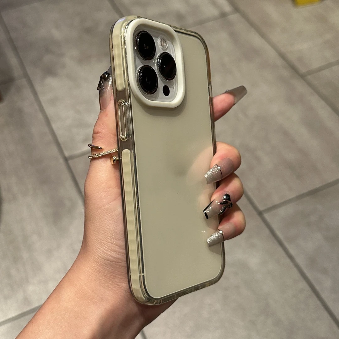 ins简约香槟金苹果15promax手机壳全包iPhone13软壳12套11防摔14p