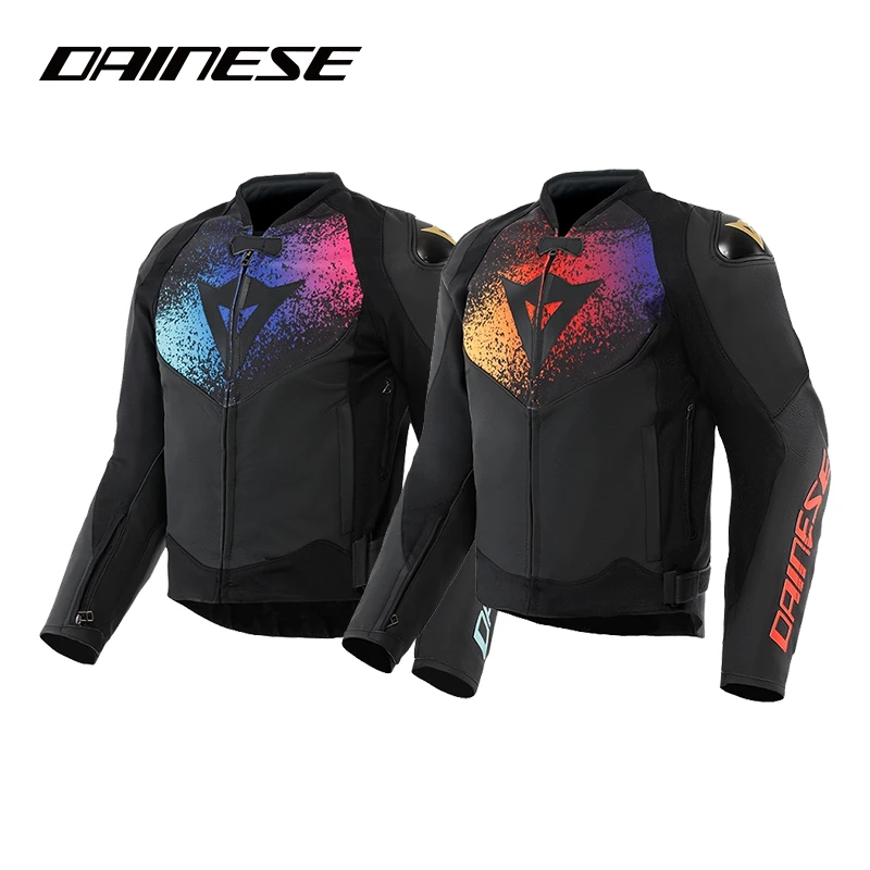 DAINESE/丹尼斯VALIANTE LEATHER JACKET运动骑行皮衣亚版不打孔