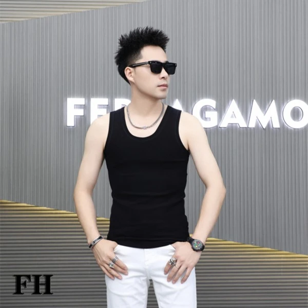 【双蝉男装】时尚百搭纯色背心健身训练男款