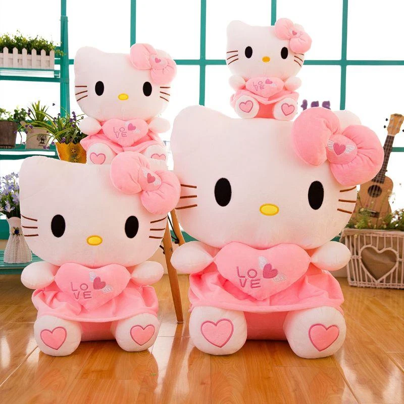 可爱HelloKitty公仔粉色大号kt猫咪玩偶娃娃毛绒玩具女生日礼物女