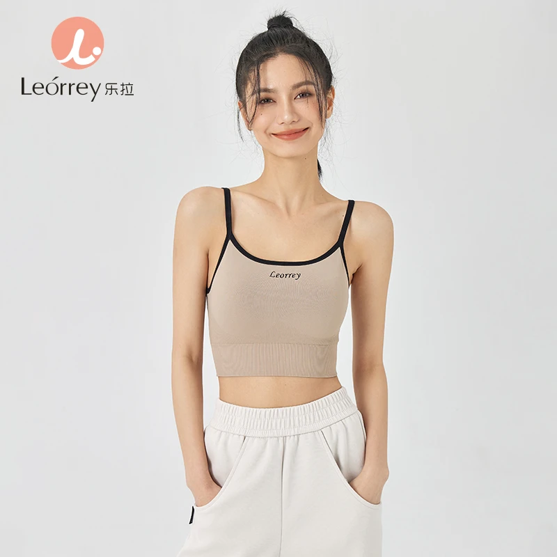 Leorrey/乐拉撞色打底外穿透气运动瑜伽健身吊带背心美背WX3130