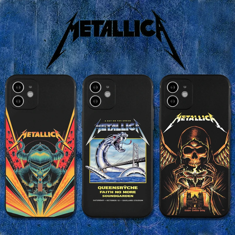 METALLICA摇滚金属乐队红米k50手机壳适用苹果13iPhone12promax11